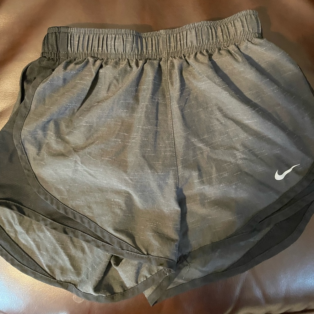 black/gray nike tempo running shorts